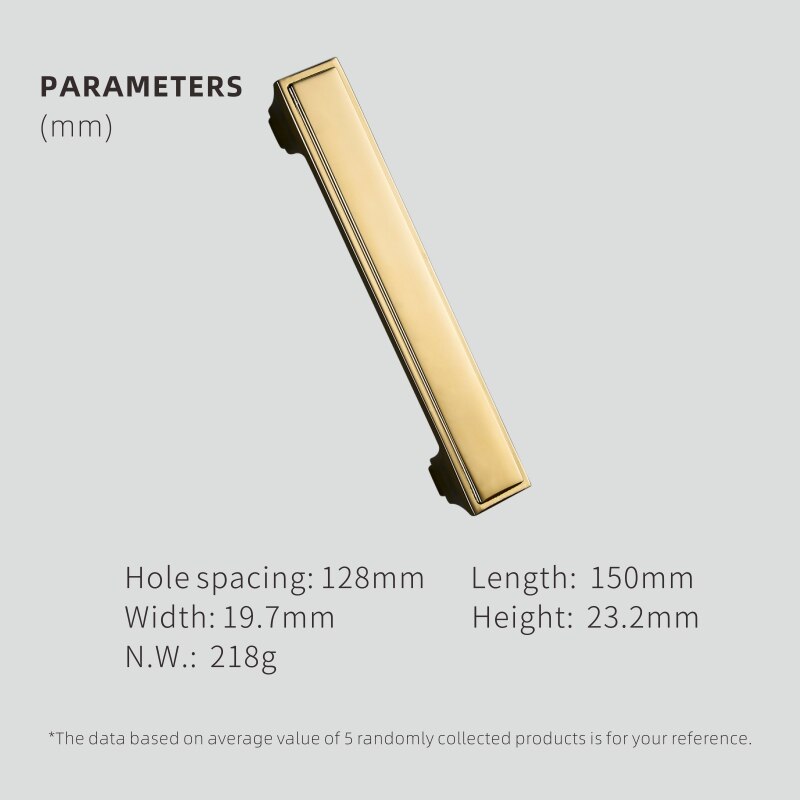 Dooroom messing møbelhåndtag moderne amerikansk skinnende guld pvd pulls garderobe kommode skab skab skuffe show box knopper: L3054- pvd-l