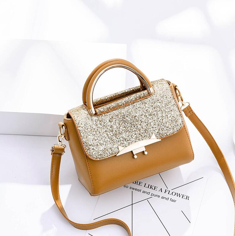 Yogodlns nouvelles dames Sequin sac carré de en cuir PU femmes concepteur de luxe sac à rabat Mini sac à bandoulière