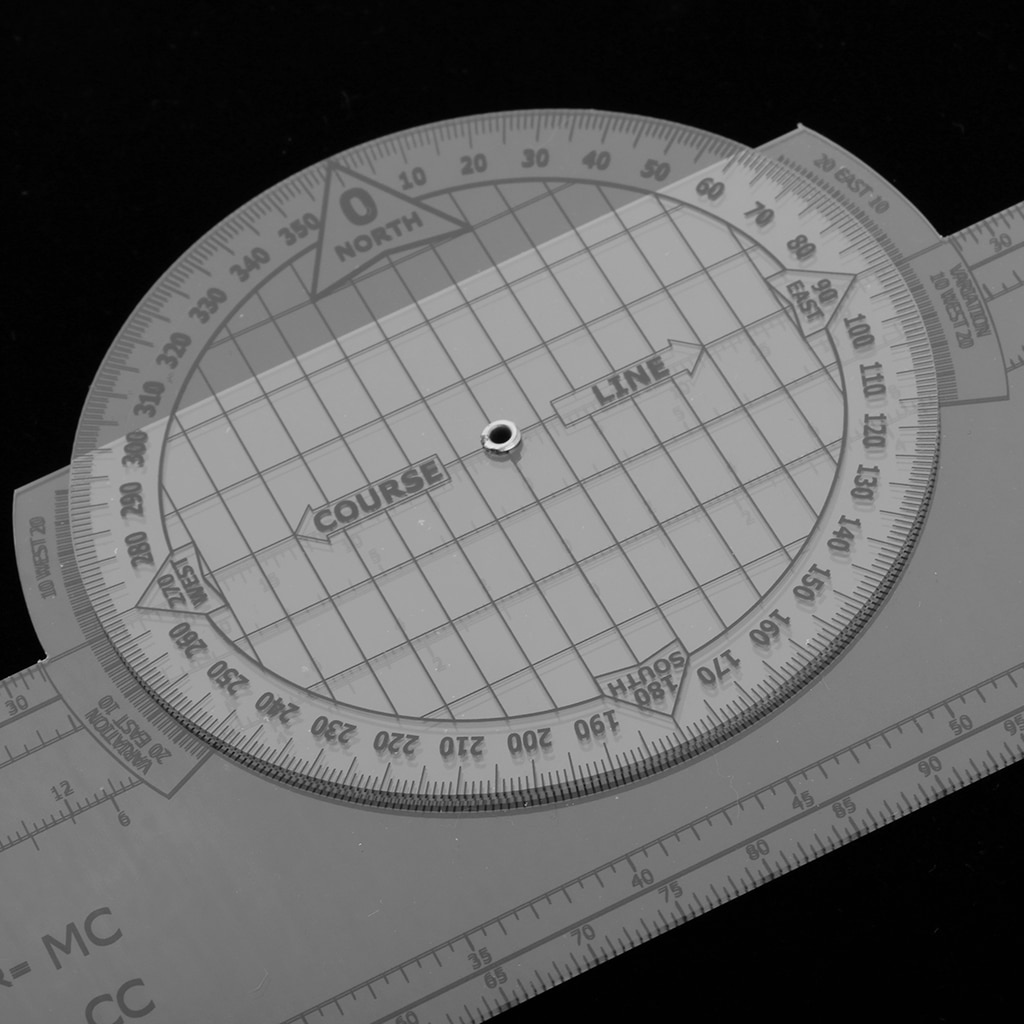 13.2''x 2.4'' Plastic Rotating Flight Plotter for Plotting Navigation Supplies