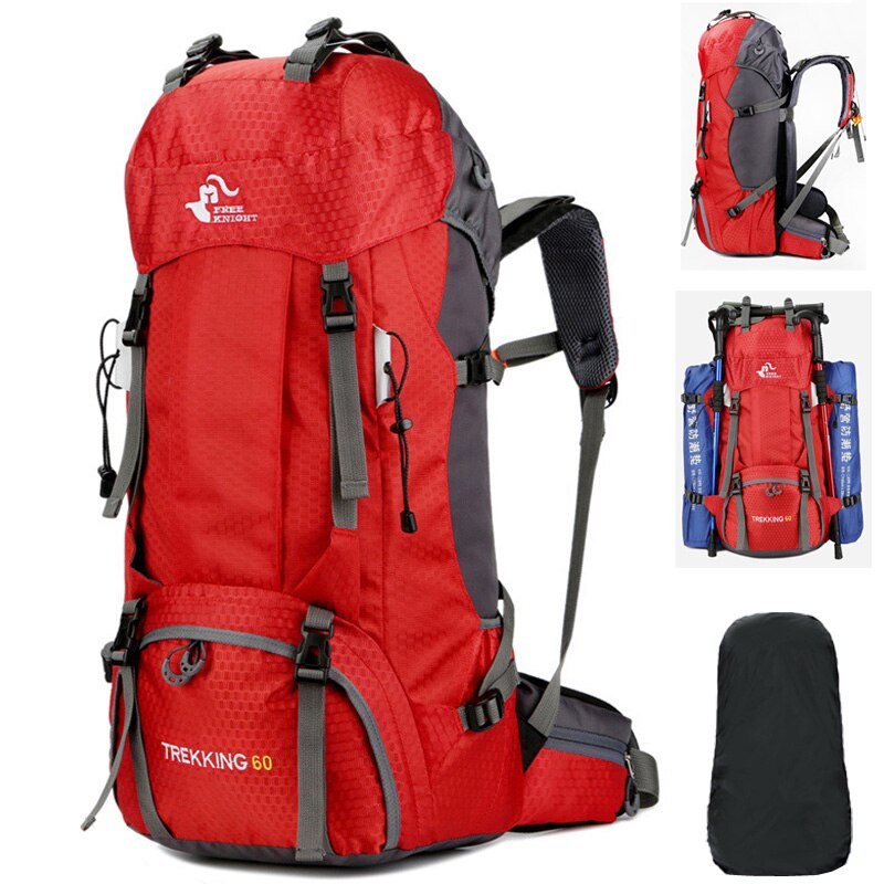 60L Zaini Da trekking di sport degli uomini di Sacchetti di nylon di campo Viaggi Pacchetto della vita Delle Donne trekking Impermeabile Zaini all'aperto ultra-luce Borse