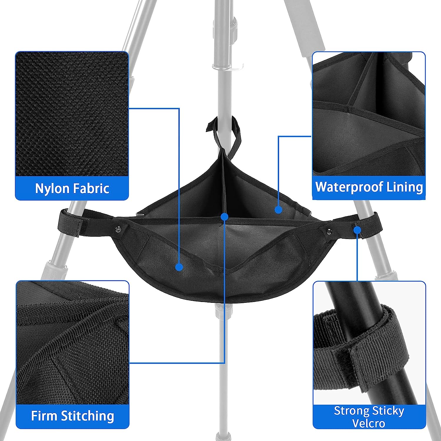Bolsa de peso para trípode Selens, bolsa de piedra duradera negra para trípode, soporte de luz Universal, bolsa de arena para estabilizar accesorios de fotografía