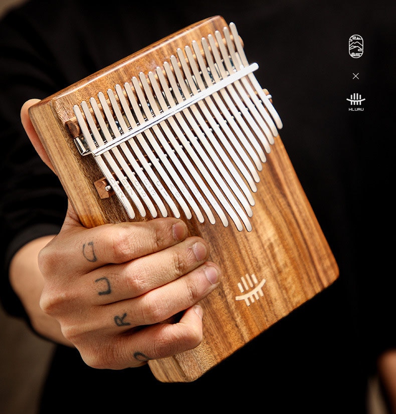 Kalimba 17/21 Taster Tumme Piano - Maple, Rosewood, Akacia, Valnöt - Inkl. Väska