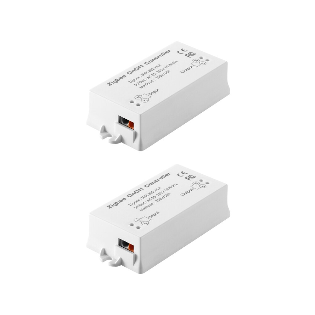 Zigbee On/Off Controller Smart Switch APP Remote Control Intelligent Home Module Light Dimmer Controller for Zigbee Bridge Hub: 2Pcs