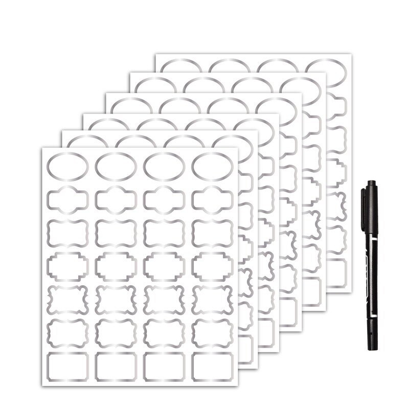 PVC Self-adhesive Seasoning Jar Label Sticker Handwritten Transparent Removable Waterproof Oil-proof Spice Bottle Label Sticker