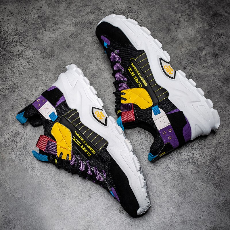 Män löparskor luftkudde sneakers andas utomhus promenader sportskor för män snörning fritidsskor bubble män skor