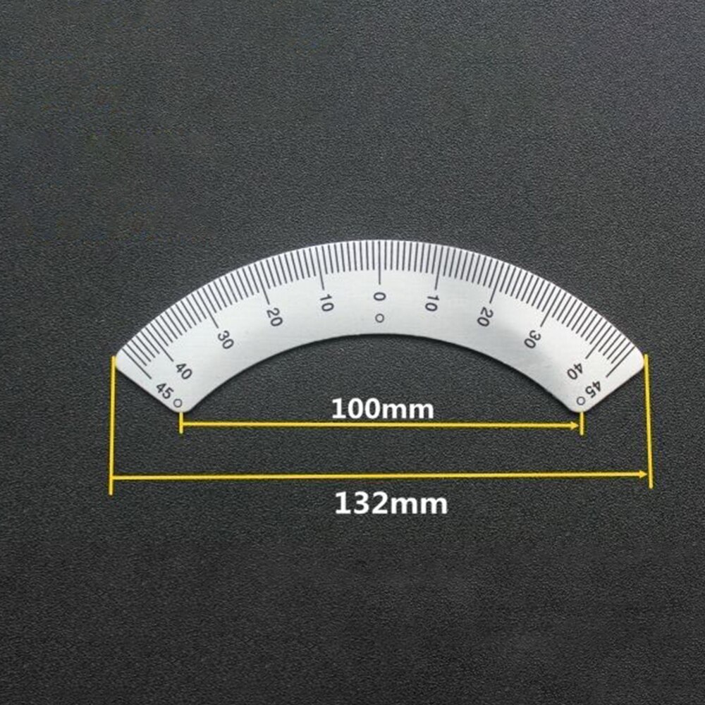 Protractor Milling Machine Part Angle Plate Scale Ruler 45 Degree Angle Arc Measuring Gauging Tool