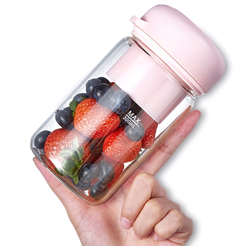 300ML USB Mini Mixer Juicer Portable Fruit Mixer Meat Grinder Juice Machine Multi-Function Small Juicer