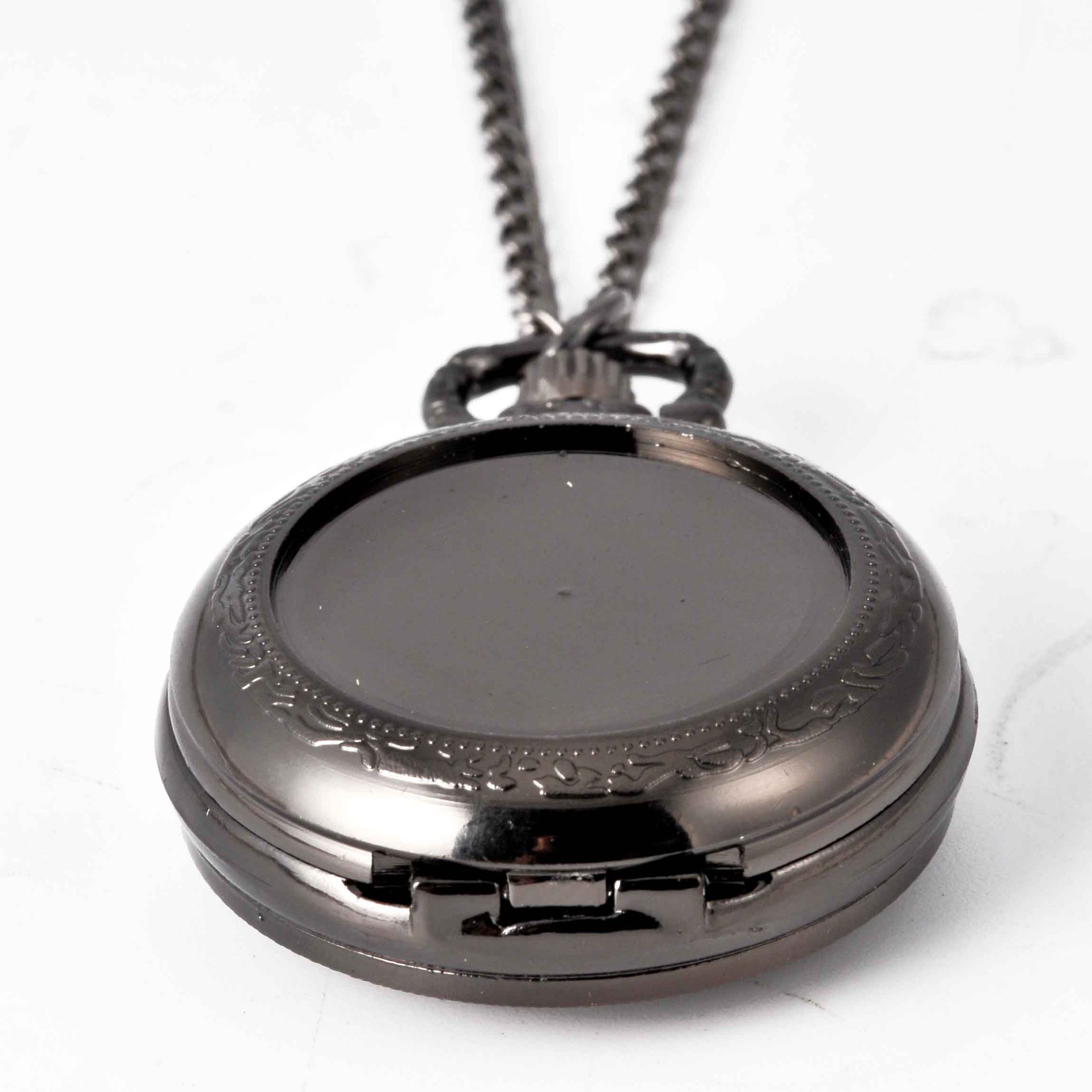 Pocket Watch Classic Black Pocket Watch In The Pocket Watch Black Grooved Pocket Watch For Men And Women