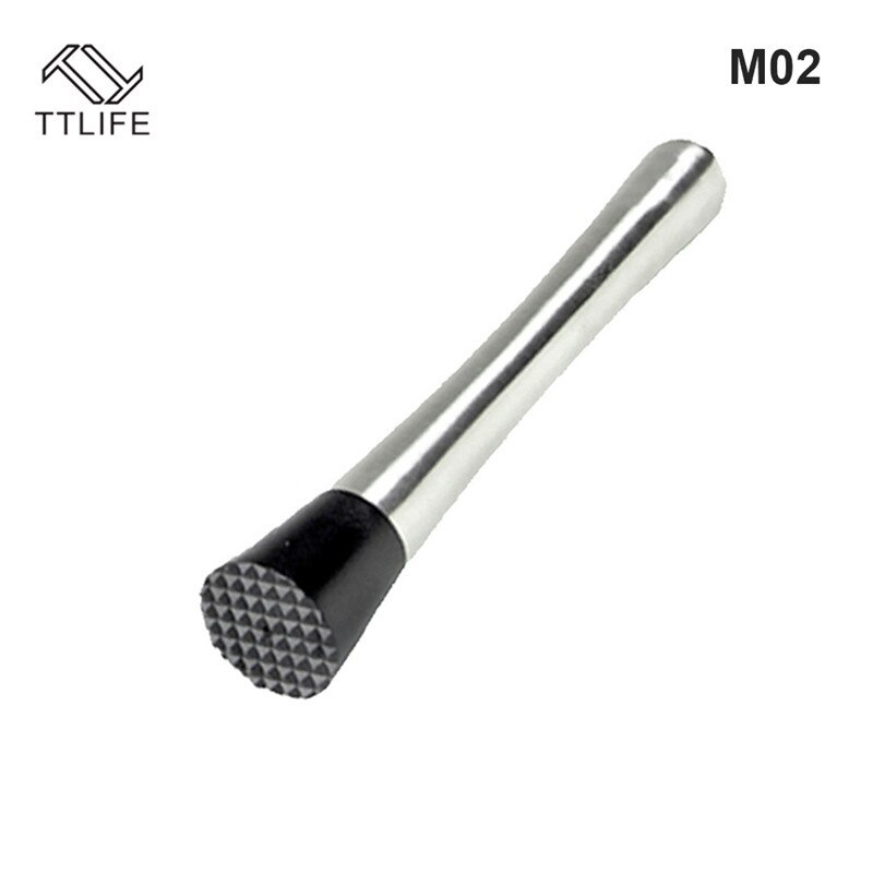 Aço inoxidável vinho mistura vara cocktail mudler shaker com martelo de esmagamento diy bebida fruta mudler esmagado gelo barware ferramenta