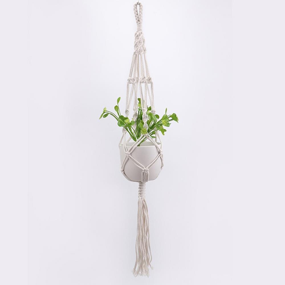 Katoen Bloempotten Bureau Plant Opknoping Touw Mand Glas Terrarium Gevlochten Hanger Pot Decoratie Handgemaakte