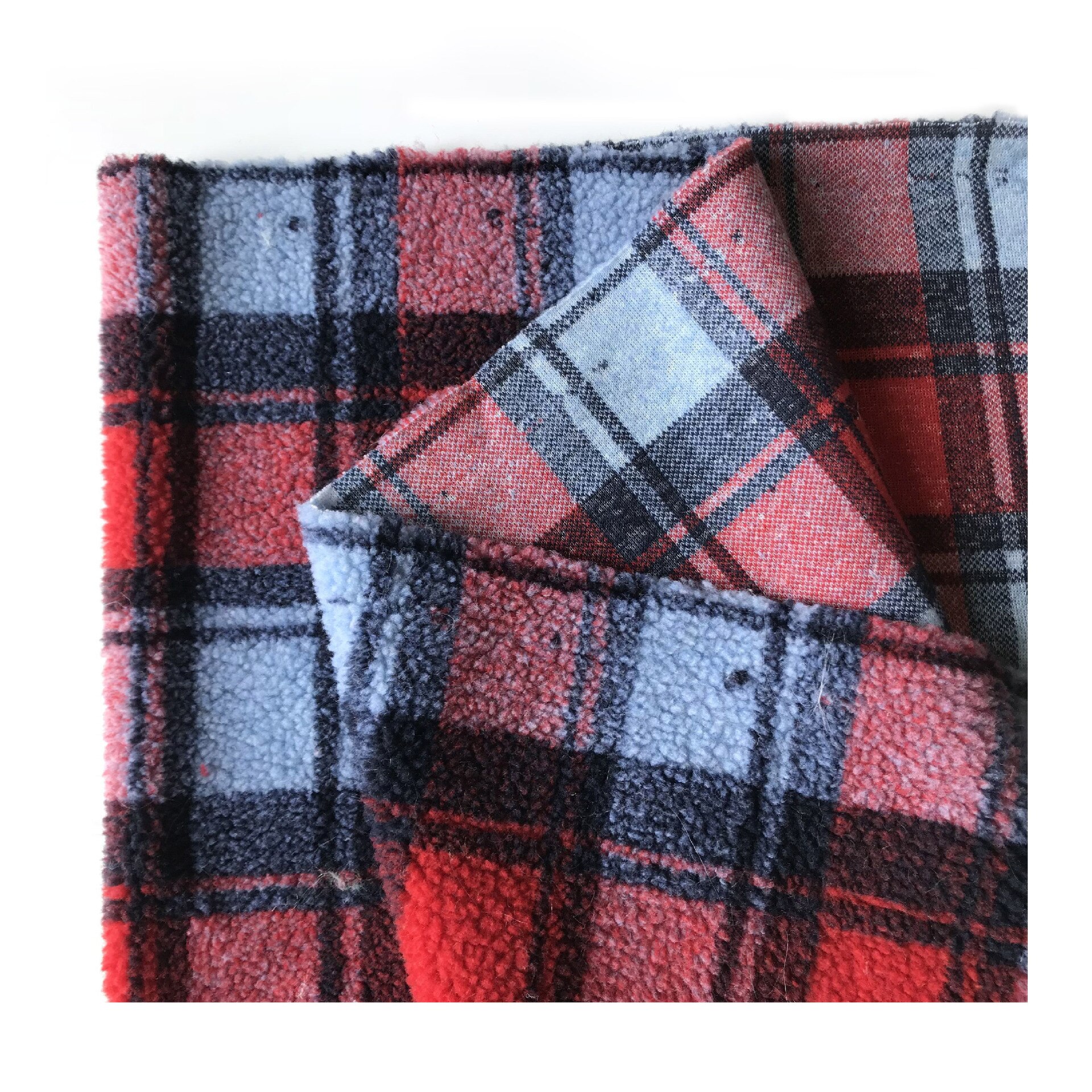 Spot Producten Plaid Lam Wol Pluche Herfst En Winter Mode Vrouwen Jas Stof