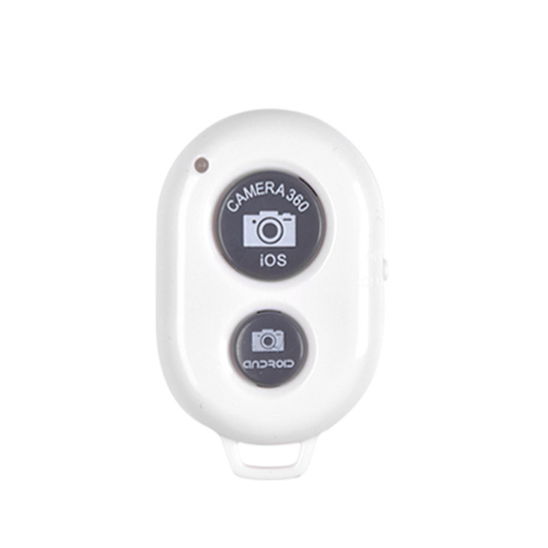 Mini cámara con control remoto compatible con Bluetooth, disparador de fotos, botón de liberación, teléfono, Selfie para teléfonos inteligentes IOS/Android: Blanco