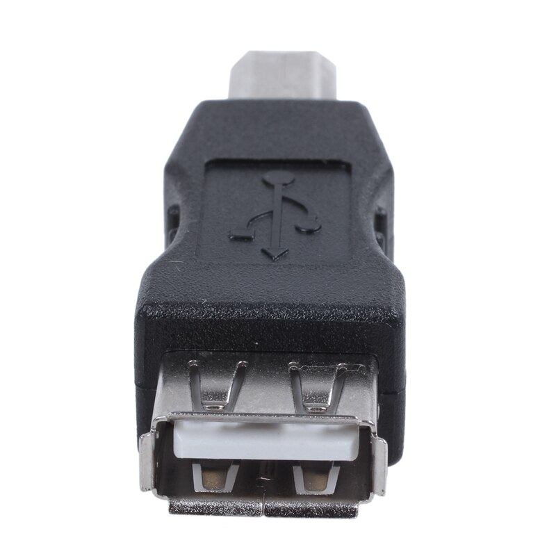 Usb Drucker Adapter Typ A Weiblich Typ B Männlich Schwarz Silber Tonne Grandado 1005