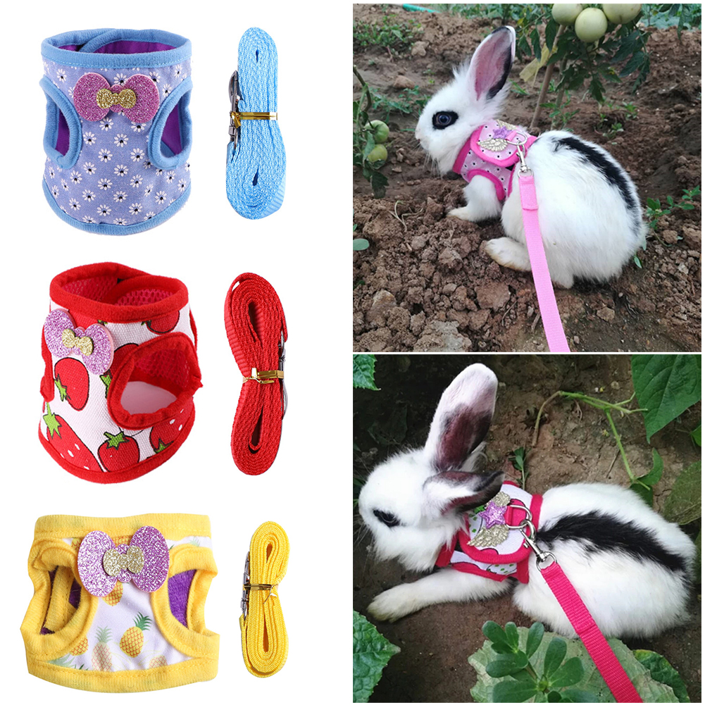 Arnés para hámster, correa ajustable para conejillo de indias, Chinchilla, ratones, Hurón, cuerda de tracción al aire libre, accesorios para animales pequeños