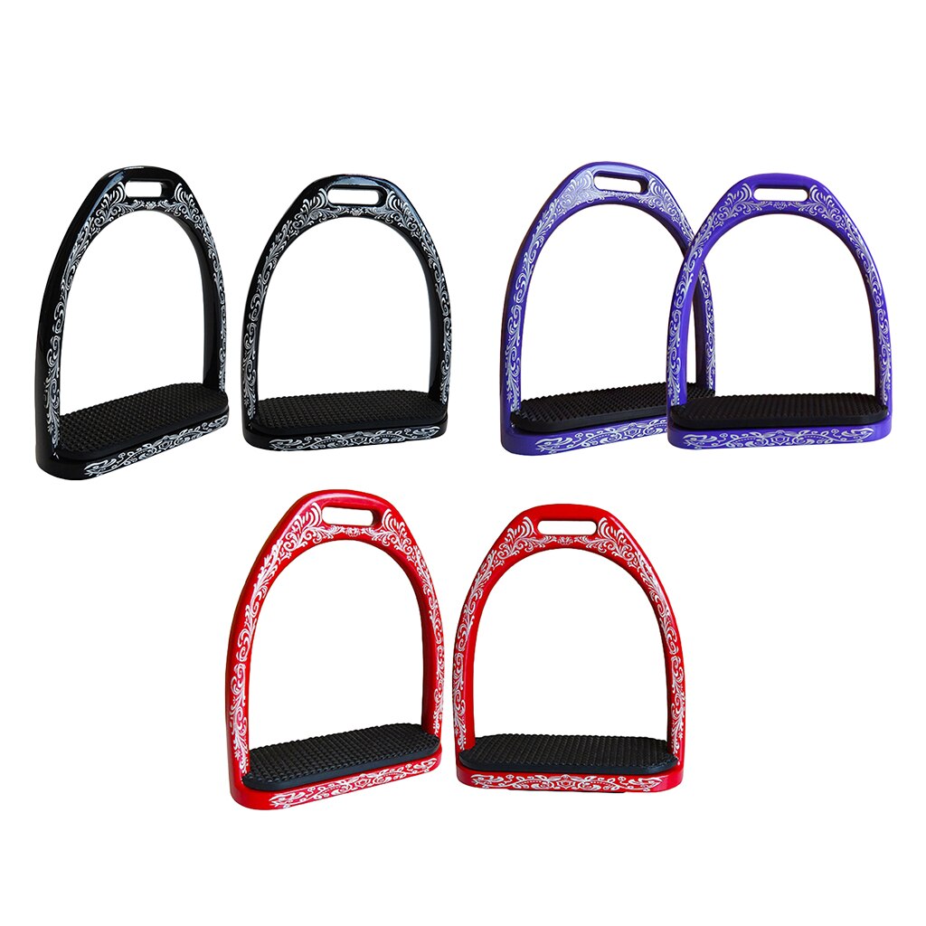 1 Pair Aluminium Riding Safety Stirrups English Saddle Stirrups for Racing