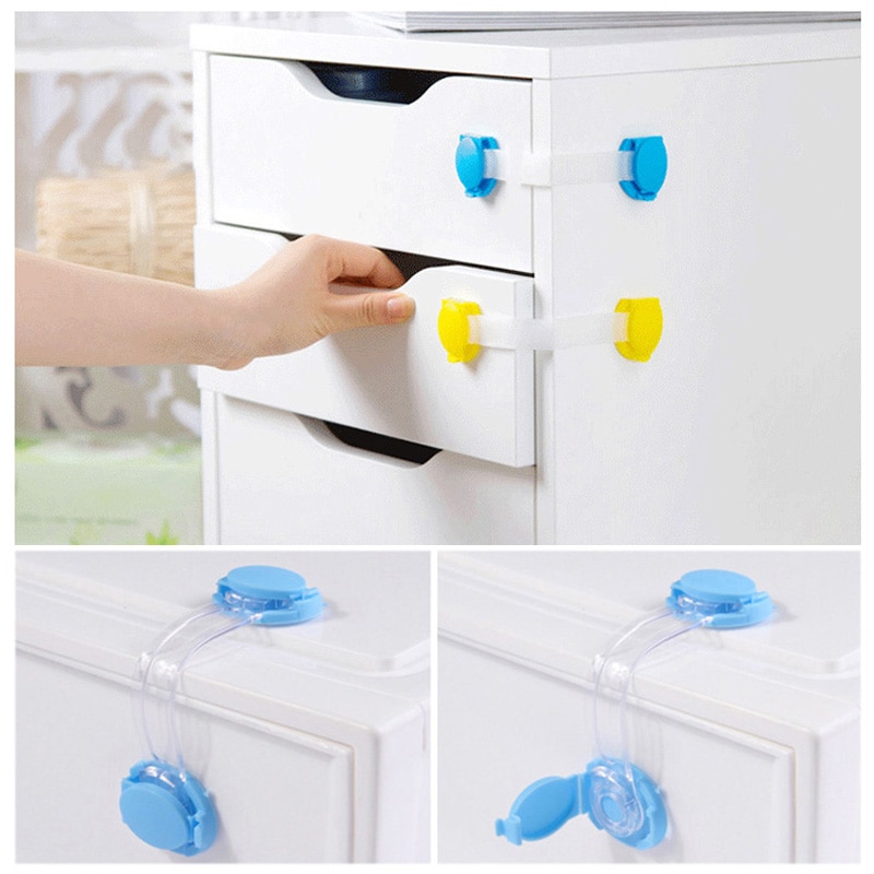 Baby Safety Lock Cabinet Smart Drawer Door Window Locks Straps Protection of Children Family Security Lock Proof Blocker