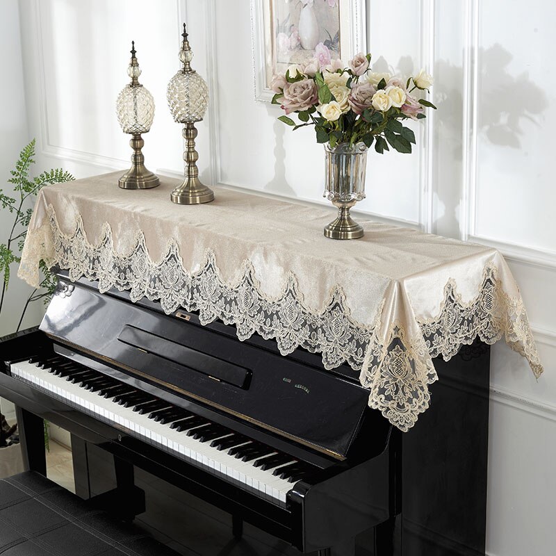 Pianon puolikansi pitsipianon kansi 85 x 200cm yksinkertainen moderni pölytiivis piano yleiskangasliina kodin sisustamiseen