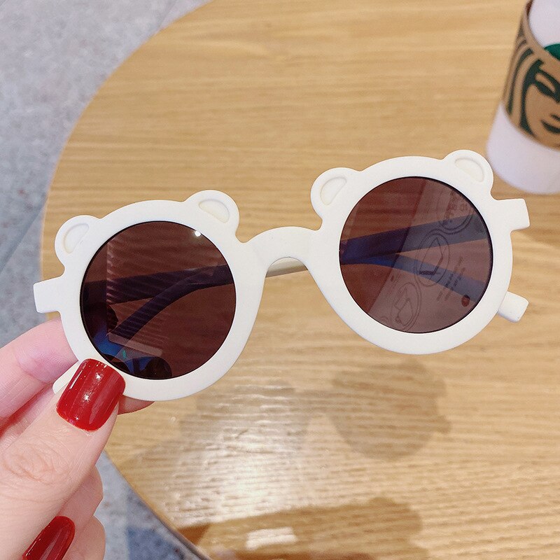 Lunettes de soleil de dessin animé pour enfants, monture en forme d&#39;ours, rondes, pour filles et garçons,: 12