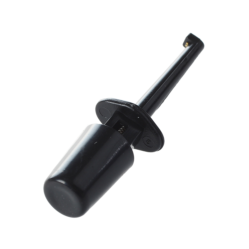 SODIAL(R) Kit de gancho de cable de plomo para pruebas de sonda eléctrica negra 10 Uds