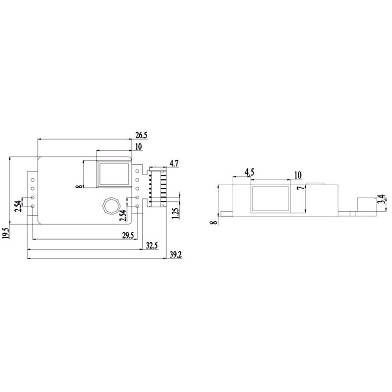 MH-Z19 Infrared CO2 Sensor Module MH-Z19B Carbon Dioxide Gas Sensor for CO2 Monitor 0-5000Ppm MH Z19B