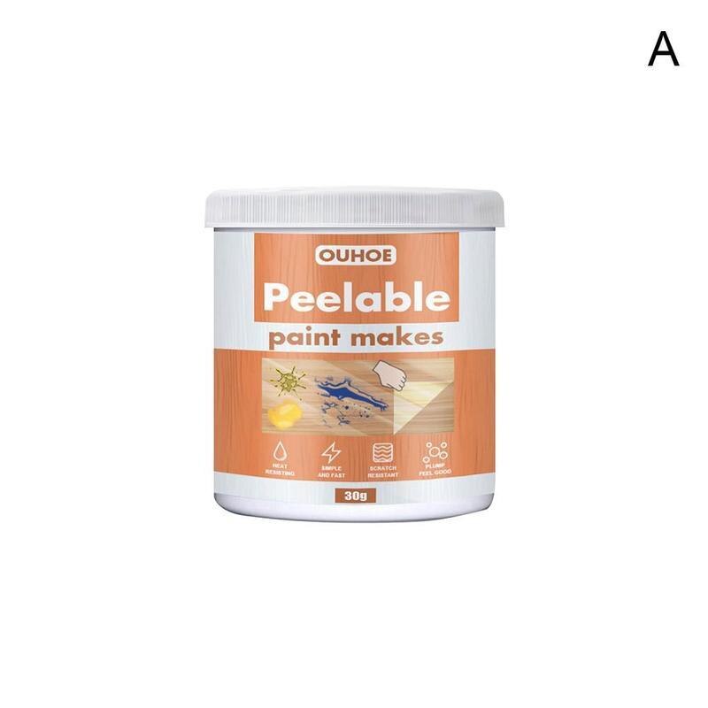 Peelable Paint Protects With Brush Furniture Anti-scratch Anti-fouling 30/100/300g Transparent Peelable Paint: 30g