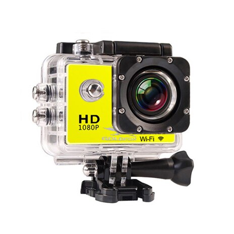 Mini Wifi Actie Camera Duiken 30M Waterdichte 1080P Full Hd Go Onderwater Helm Sport Camera Sport Dv 12MP foto Pixel Camera: YELLOW