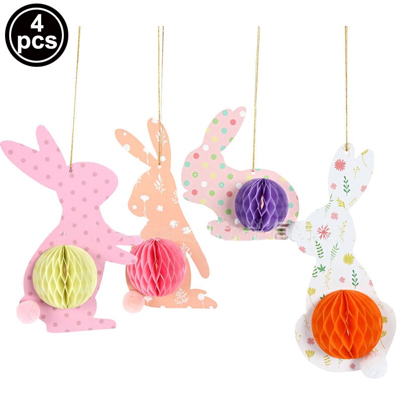 Easter Hanging Swirl Decorations Ceiling Hanging decor Easter Bunny Eggs Chick Carrot for Home Office School Easter Party decor: AD