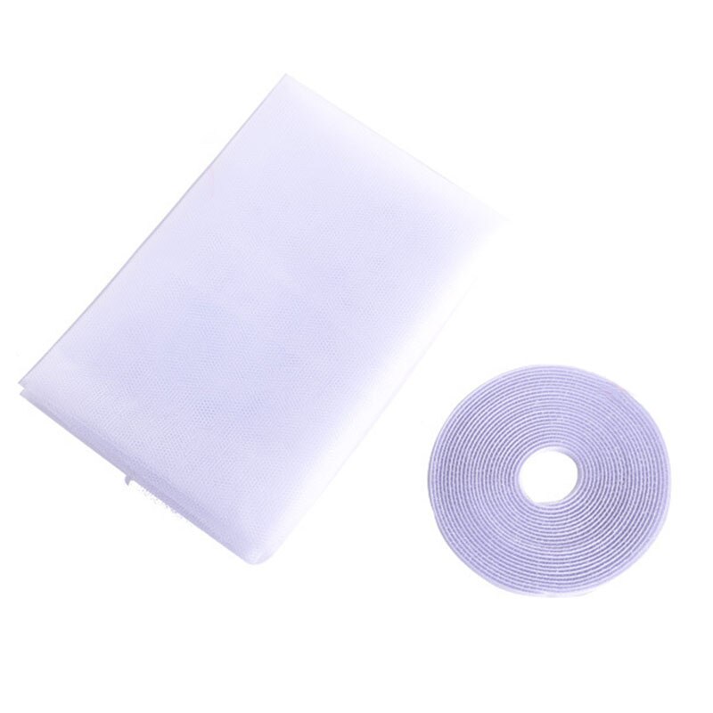 Moustiquaire Invisible en maille 1.5*1.3M, Type adhésif, Anti-moustique décoratif pour porte et fenêtre