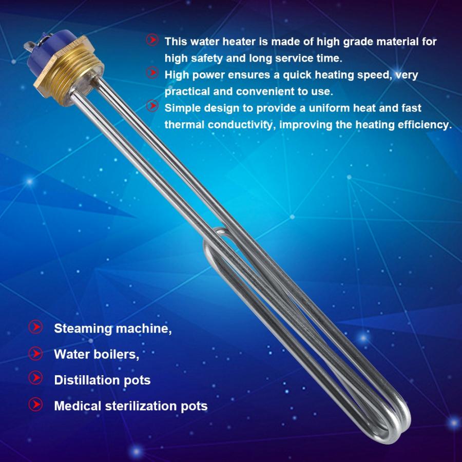 3000W Electric Immersion Heater Tube solar water heating tube stainless steel electric heating tube heating tube rod