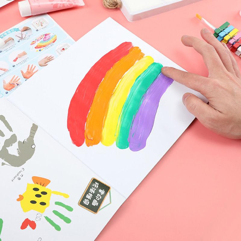 30ml Finger Paint 6 Colors Set Washable Kids Finger Paint Supplies