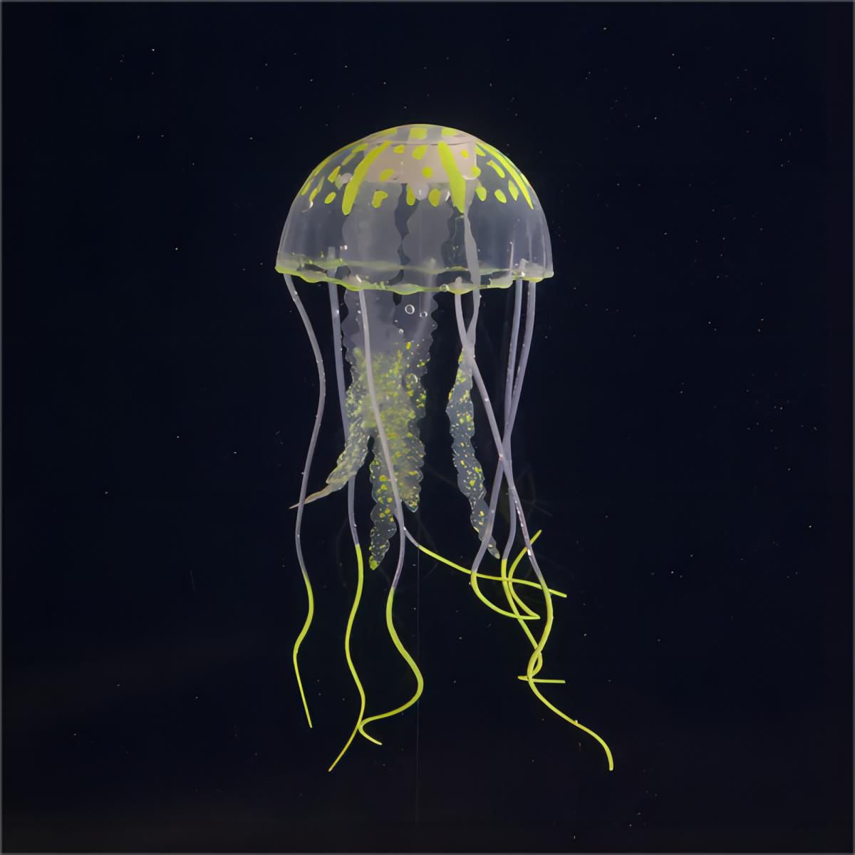Méduse fluorescente artificielle, 1 pièce, décoration d'aquarium en Silicone, Simulation de paysage, aquarium rouge, aménagement paysager: M / Maroon