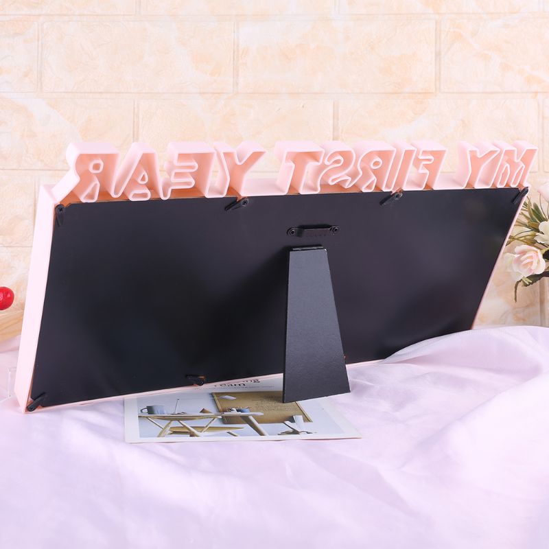 Cadre Photo en plastique pour enfants de 0 à 12 mois, bricolage , affichage d'images "MY FIRST YEAR", Souvenirs, souvenir de croissance,