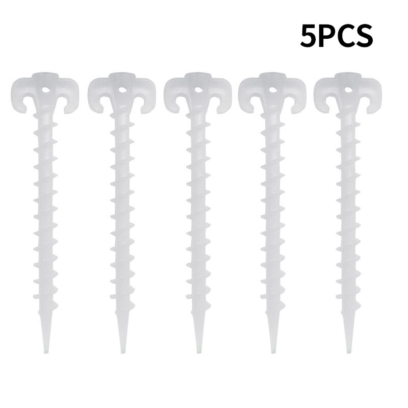 5PCS Tent Screw Pegs Outdoor Stakes Portable Durable Plastic Travel Supplies Accessories Camping Naturehike Tent Ground Nails