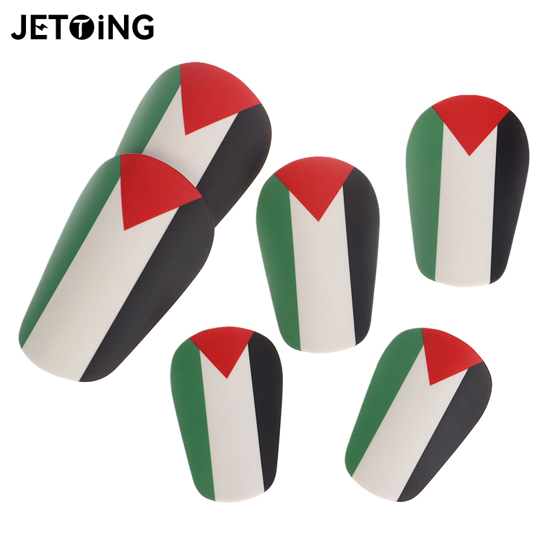 Mini protège-tibias de football pour enfants et adultes, protège-jambes de football, protège-jambes de football, résistant à l'usure, absorbant les chocs, sensation de Palestine, 1 paire