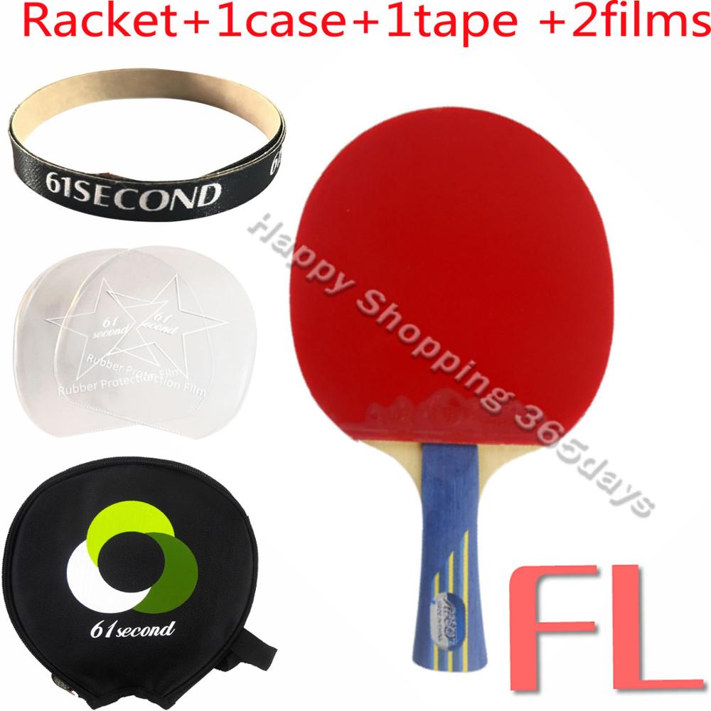Original Pro Table Tennis Combo Racket Galaxy Yinhe Y-4 with Palio CJ8000 2-Side Loop and Kokutaku 007-II Long Shakehand FL