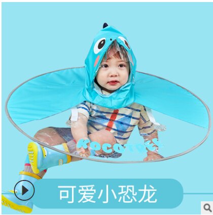 Ufo Regenjas Netto Celebrity Kinderen Regenjas Jongens En Meisjes Mantel-Stijl Poncho Baby Paraplu Hoed Kleuterschool Kids Studenten: Cute dinosaur / M