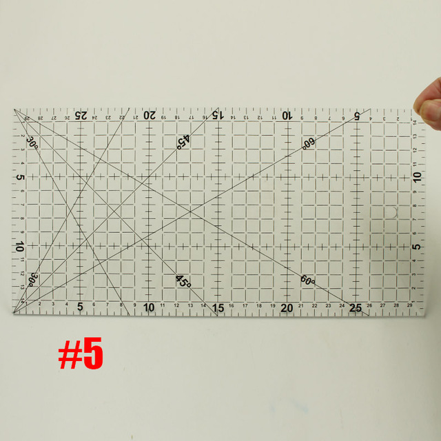 1pcs Plastic Clear Sewing Patchwork Ruler Tools Quilting Grid Rulers Cutting Pattern Tailors Ruler DIY Sewing Craft Scale Ruler: NO.5