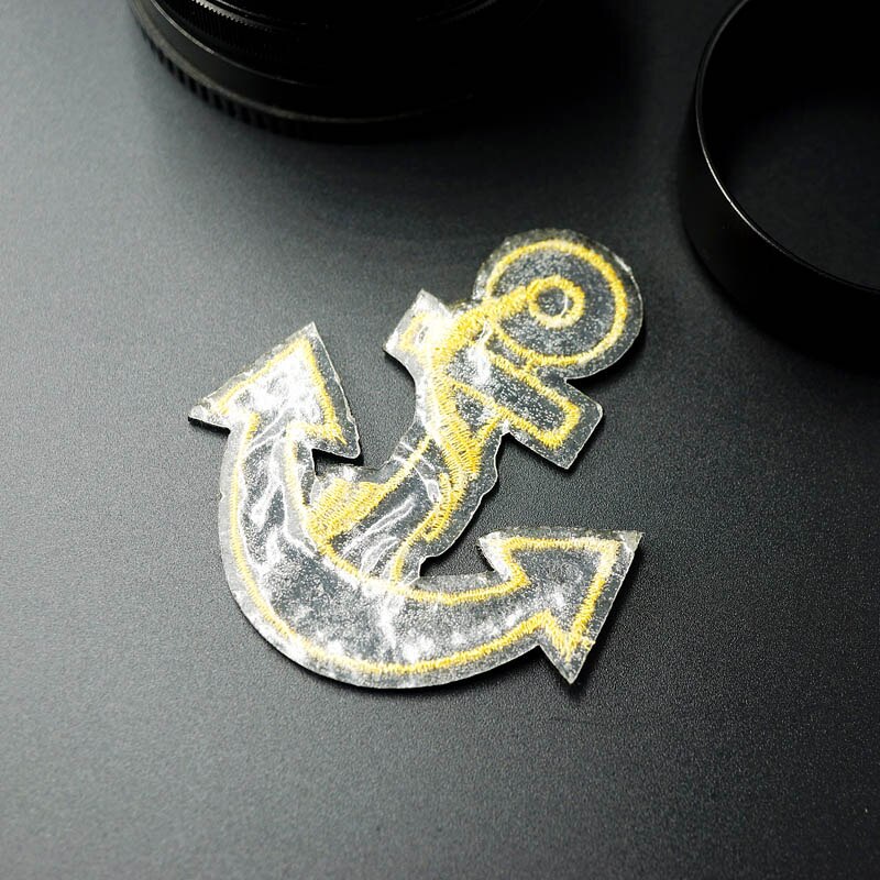 Anker (Size: 5.3X6.6cm) Diy Badges Patch Geborduurde Applique Naaien Label Kleding Stickers Kleding Accessoires