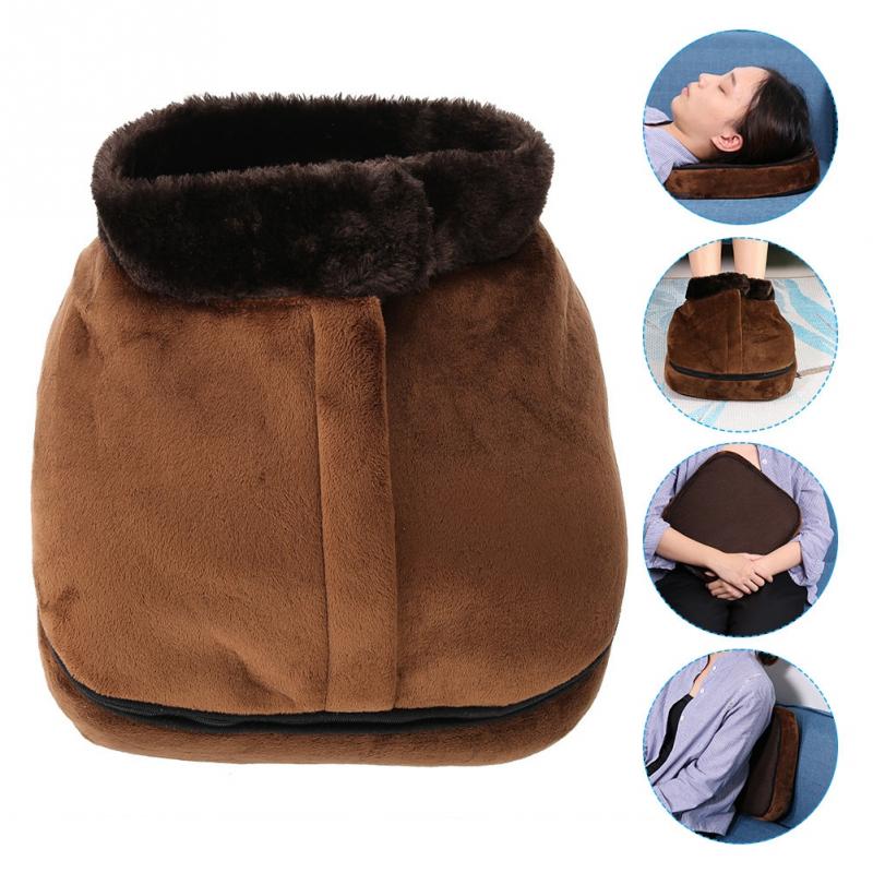 Electric Heated Foot Hand Warmer Massager Washable Non-slip Foot Warmer Cushion Winter Warming Slipper Heat Pad Acupressure Mat