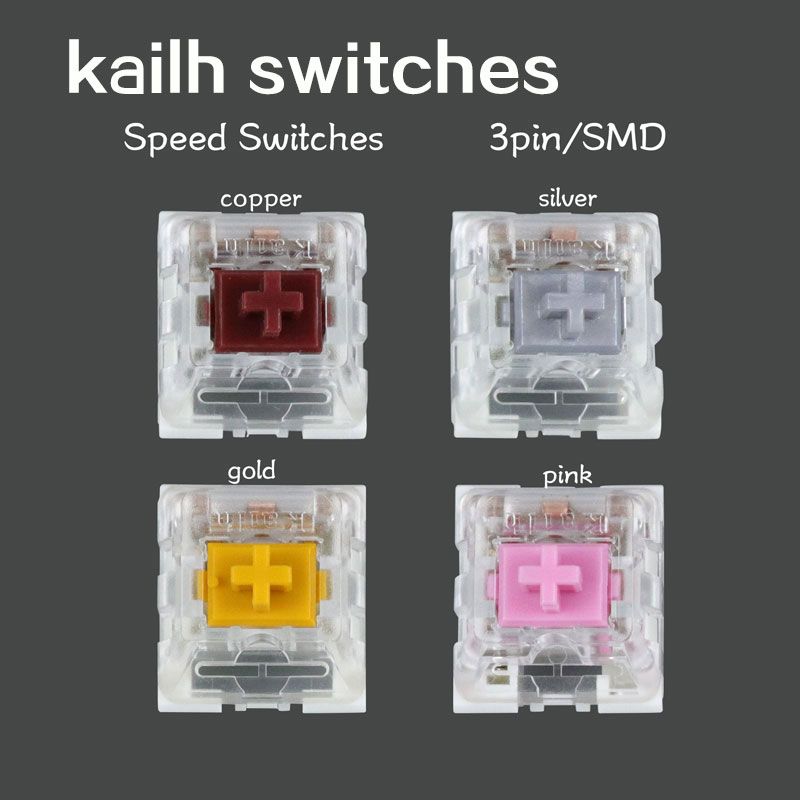 Kailh geschwindigkeit schaltet Gold Goldene Silber Kupfer Bronze ROSA MX RGB Swithes Für Backlit Mechanische Gaming tastatur SMD 3pin