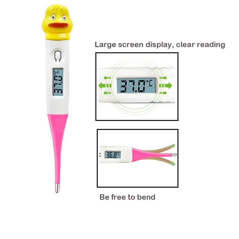 Cartoon Zachte Hoofd Temperatuur Test Kids Body Koorts Digitale Lcd Thermometer