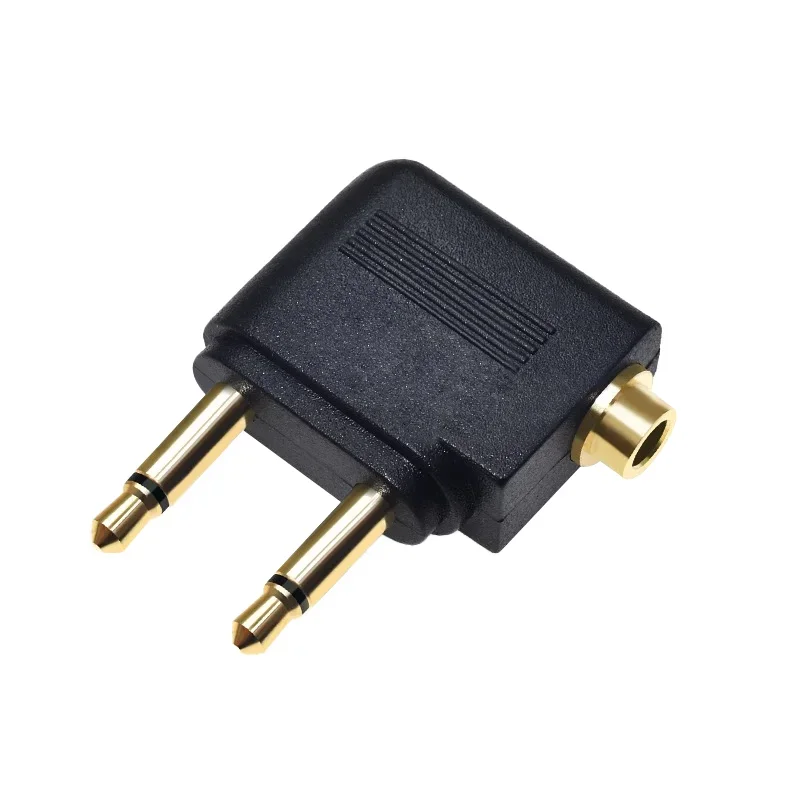 2/4/8 pièces 2x3.5mm prise à 3.5mm Jack compagnie aérienne Mono adaptateur Audio pour avion voyage casque casque écouteur