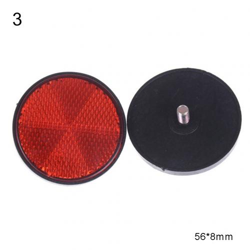 Cinta de advertencia redonda rectangular, calcomanías reflectantes de seguridad para coche, motocicleta, bicicleta, caravana, camión, tornillo de seguridad, 2 uds.: 3