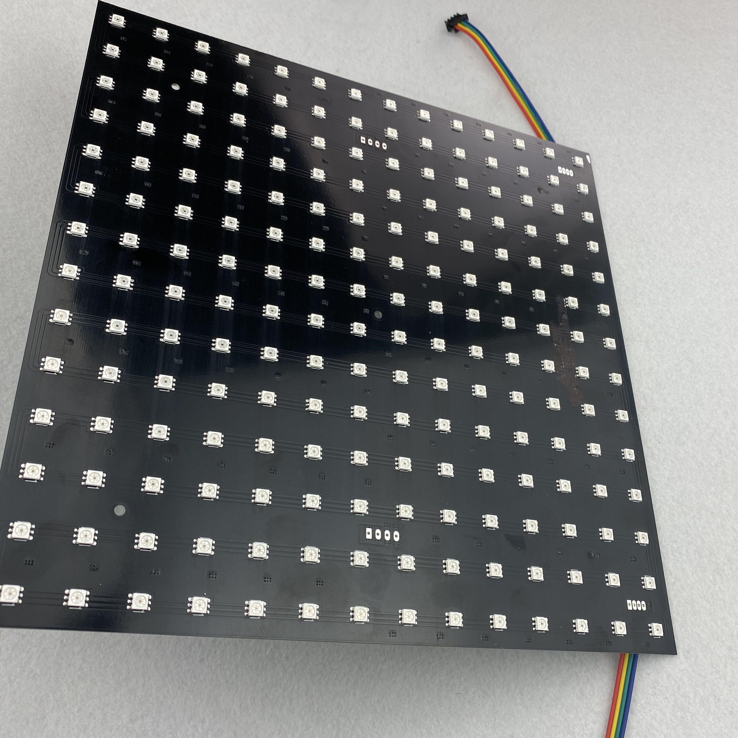 SK9822 P20mm addressable full color RGB indoor LED Display unit panel,14*14pixels,280mm*280mm;Aluminum plate