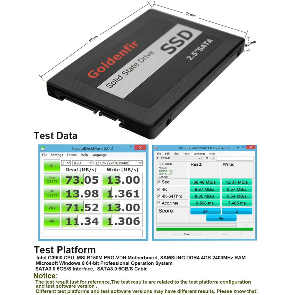 SATA 3,0 SSD Große Kapazität Interne Solid State Festplatte für PC Laptop 8GB 16GB 32GB 60GB 120GB 128GB 240GB 256GB 480GB