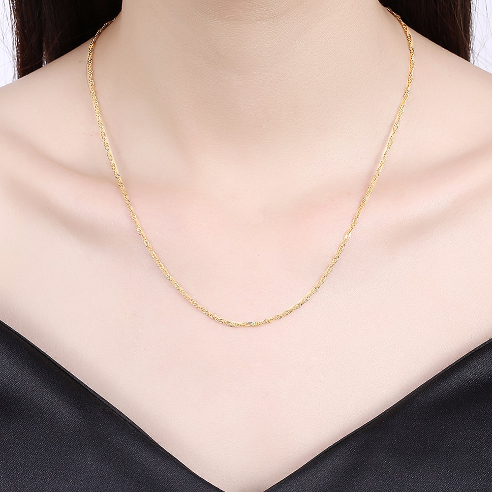 gold color chain necklace wedding exquisite silver lovely cute women classic for pendant jewelry best