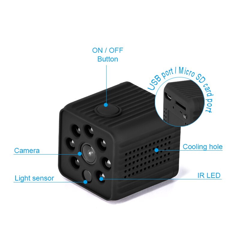 706 wifi ip kamera hjemme sikkerhed trådløs mini videokamera  hd 1080p dvr ir automatisk nattesyn bevægelsesdetektering  p2p hotspot