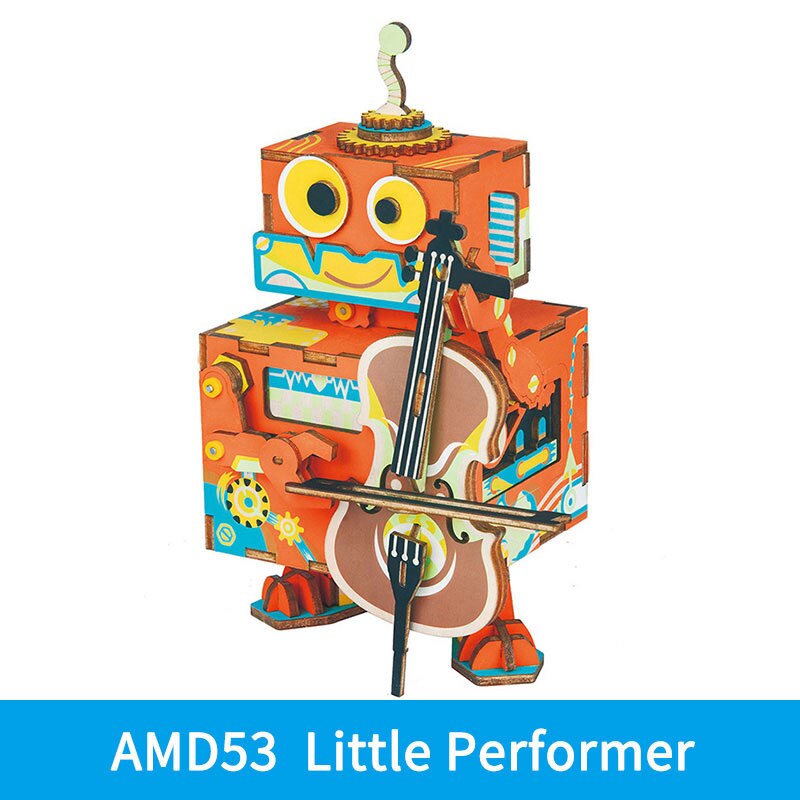 Robotime di Music Box FAI DA TE 3D Puzzle Di Legno Giocattoli Musicali Montare Corredi di Costruzione di Modello Giocattoli per I Bambini Bambini Regalo di Compleanno Per Adulti: AMD53