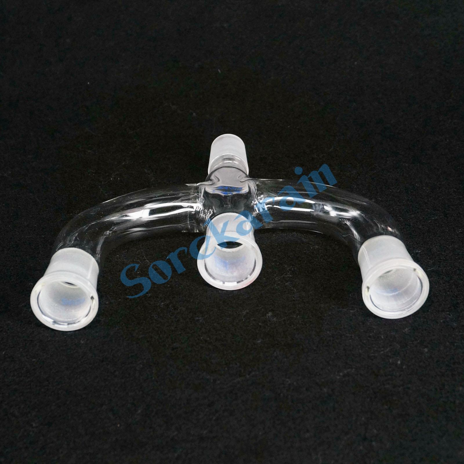 24/29 Joint 24/29 Stopper 4-Way Distillation Adapter Y Type Connector Tube
