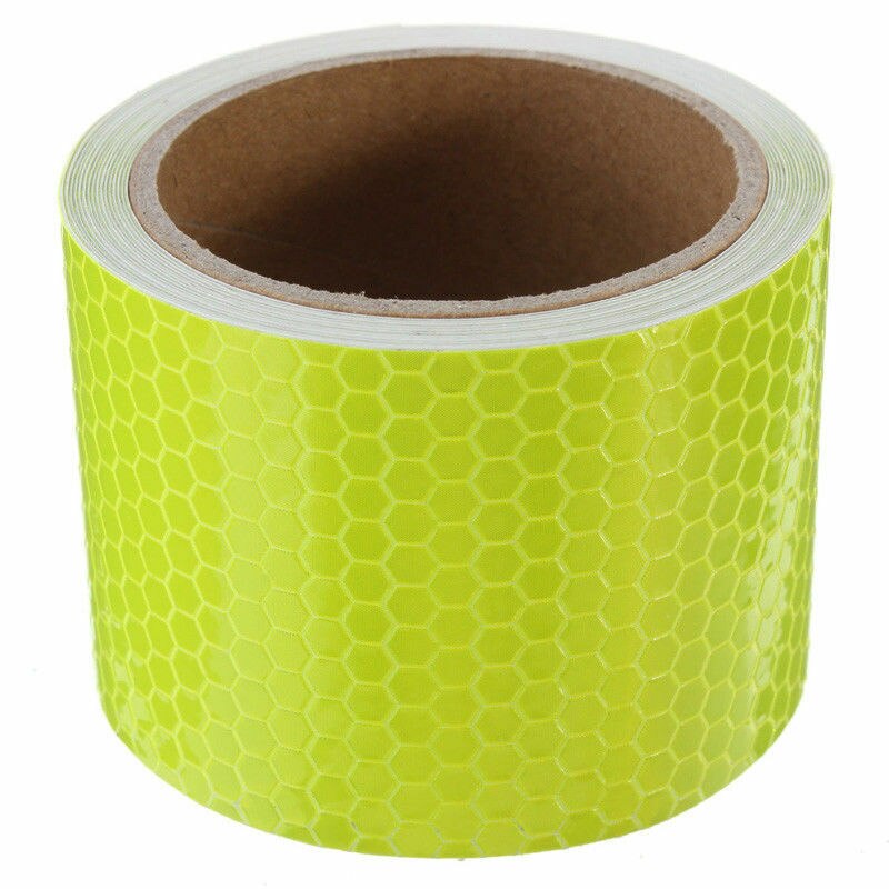 Bike Body Reflective Safety Stickers Reflective Safety Warning Conspicuity Tape Film Sticker Strip Bicycle Accessories: Yellow